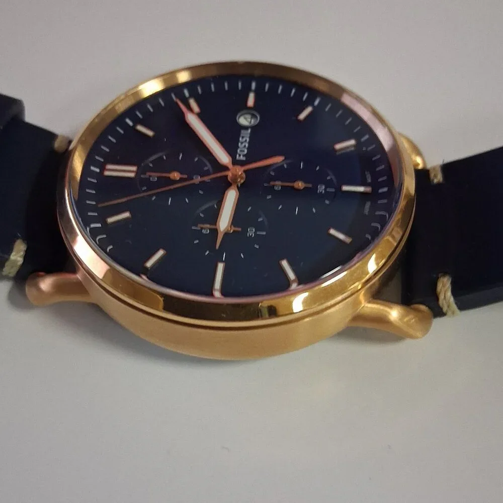 Fossil Men’s The Commuter Quartz Watch FS5404 | Blue Dial